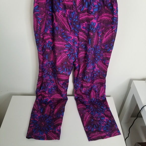 NWT J. Crew Silk Floral Midnight Fuchsia Strappy Jumpsuit Size 4 Pockets - Picture 9 of 16